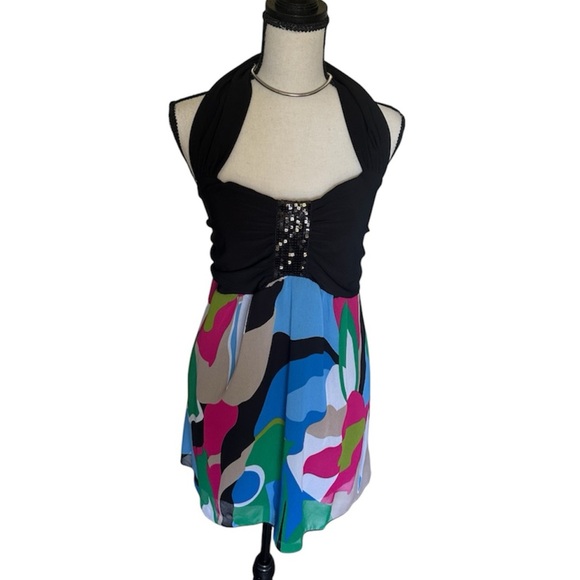 Venezia Y2K Halter Mini Dress / Tunic Top - Picture 2 of 5